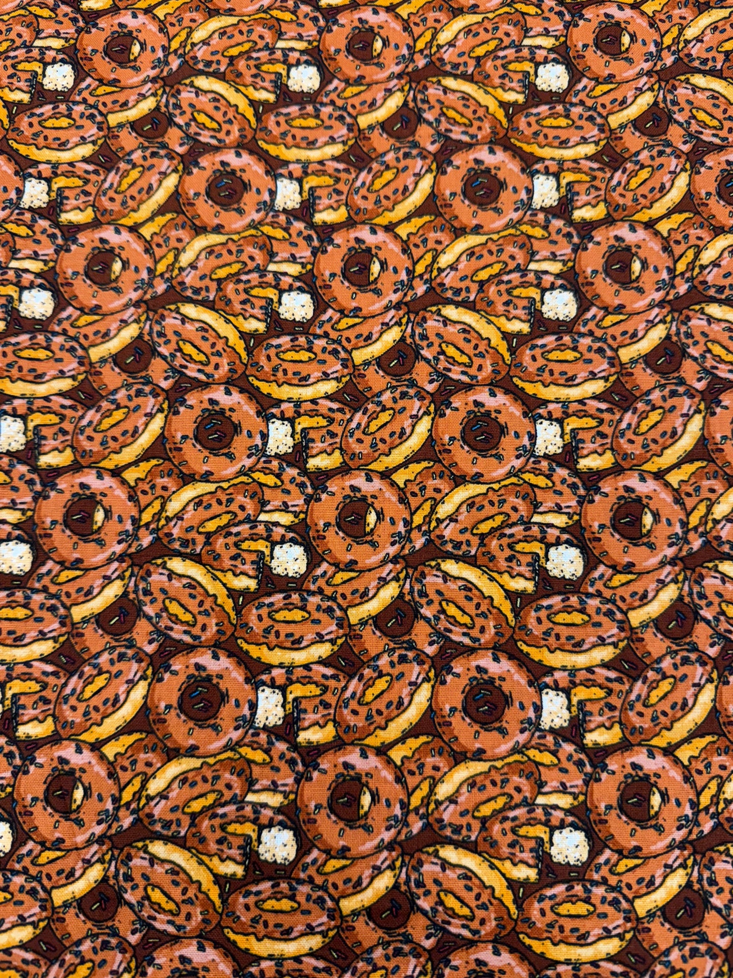 Glazed Donuts Cotton Fabric