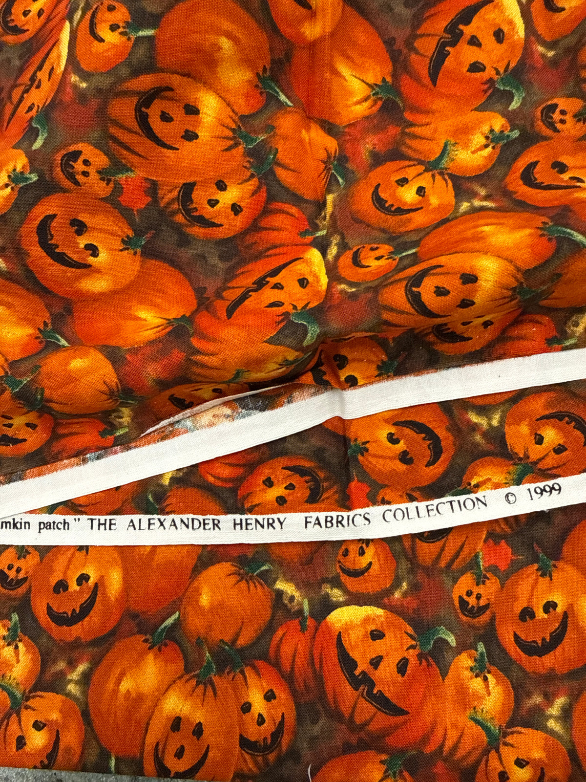 “ Pumpkin patch” Alexander Henry collection sold by the 1/2 yard