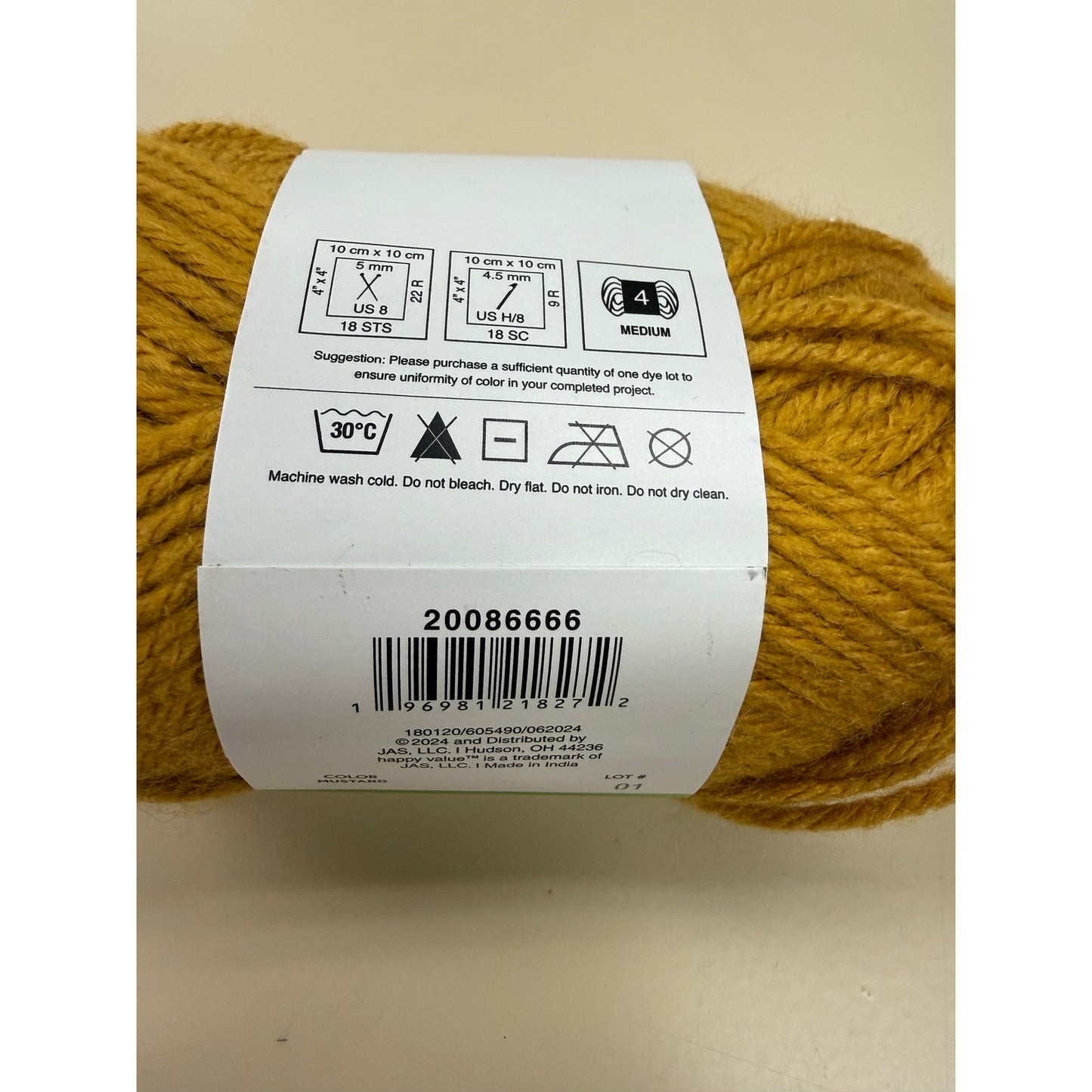 Happy Value Craft Yarn Mustard