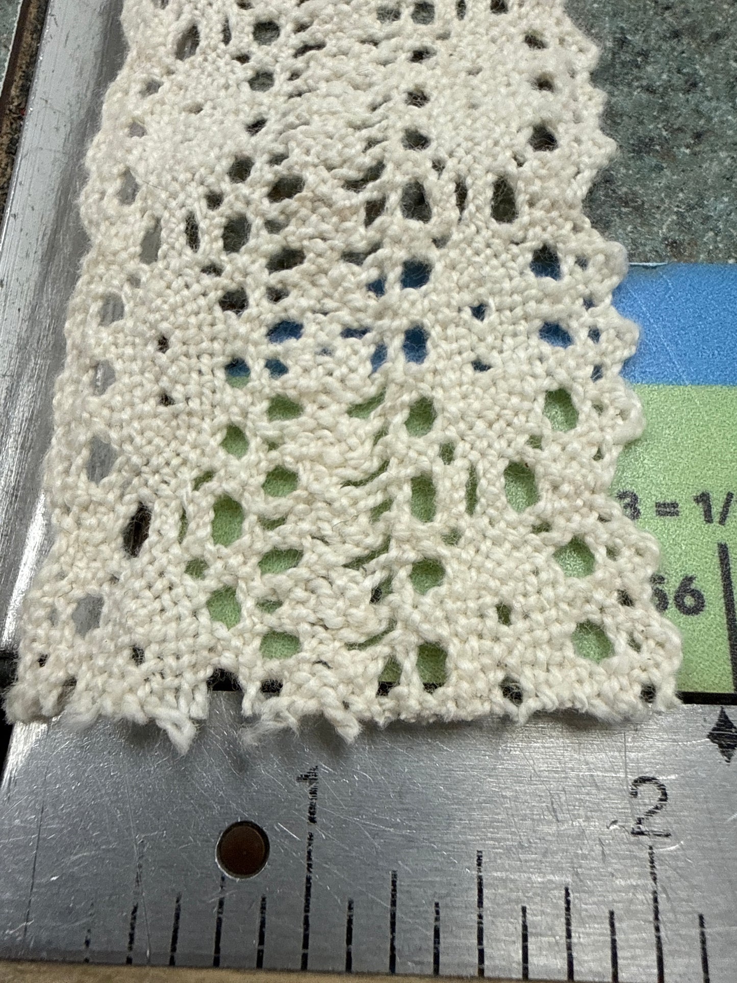2” Off White 100% Cotton Crocheted Trim Double Scalloped Edges