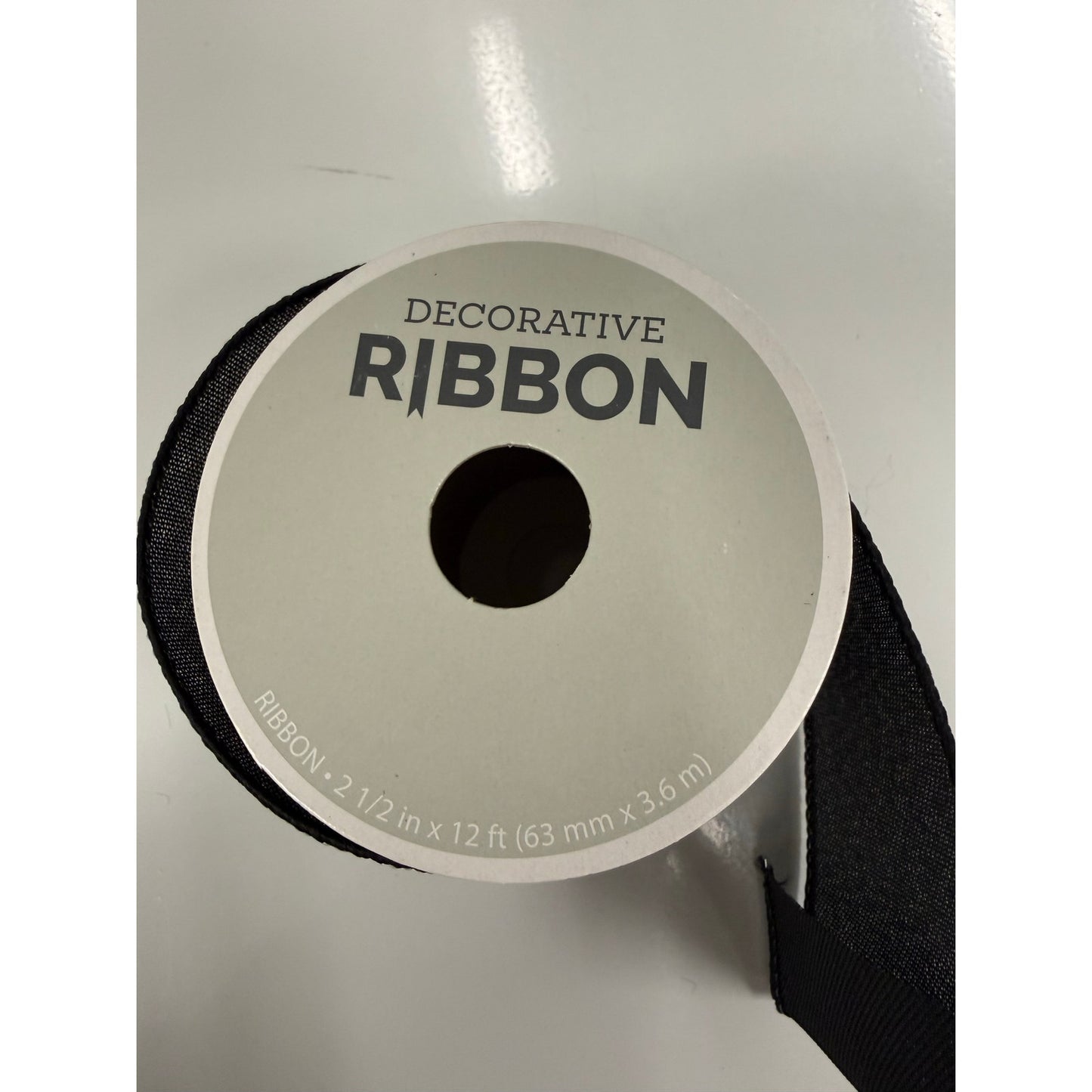 Decorative Wire Edge Ribbon Black