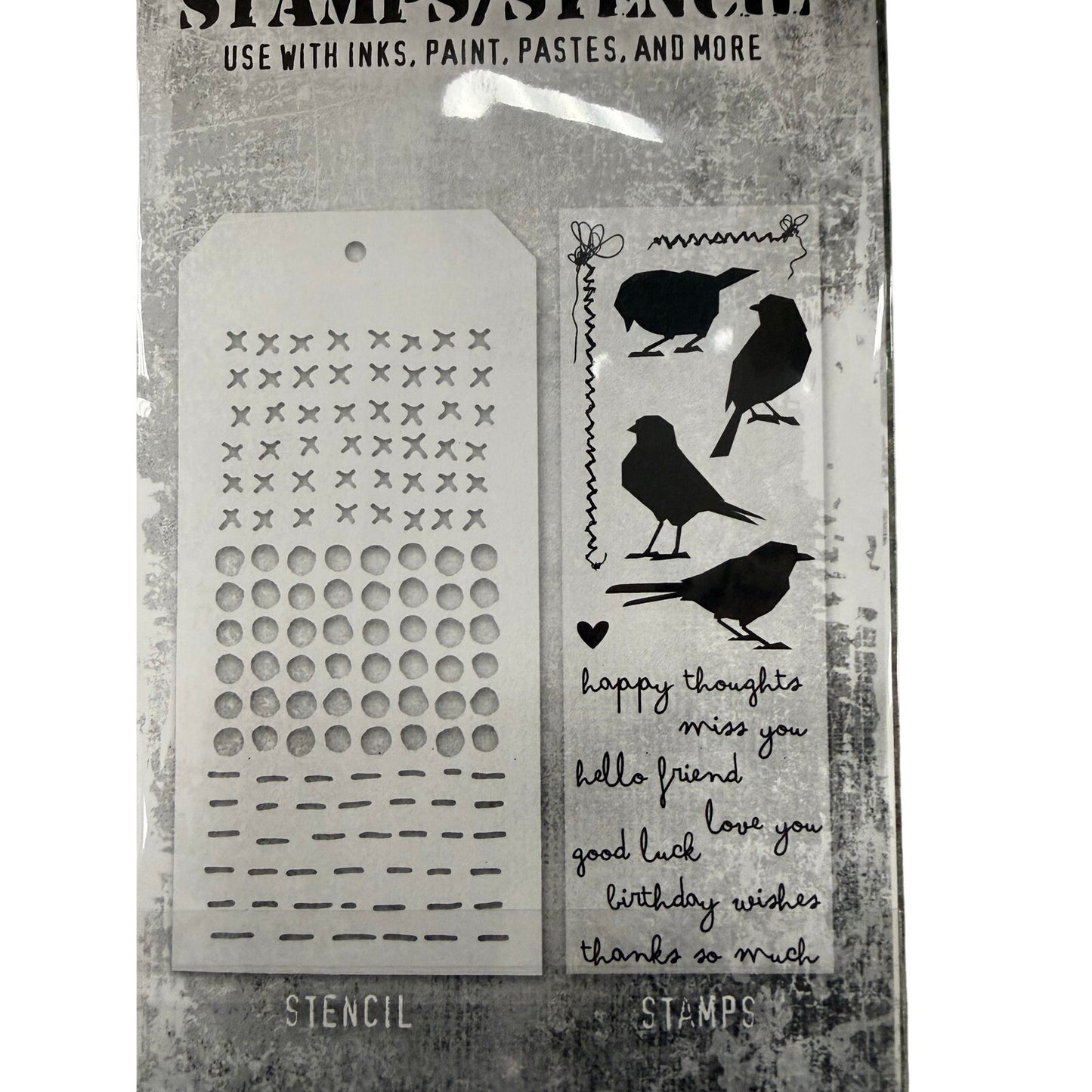 Tim Holtz Stamper's Anonymous Stamp & Stencil Set