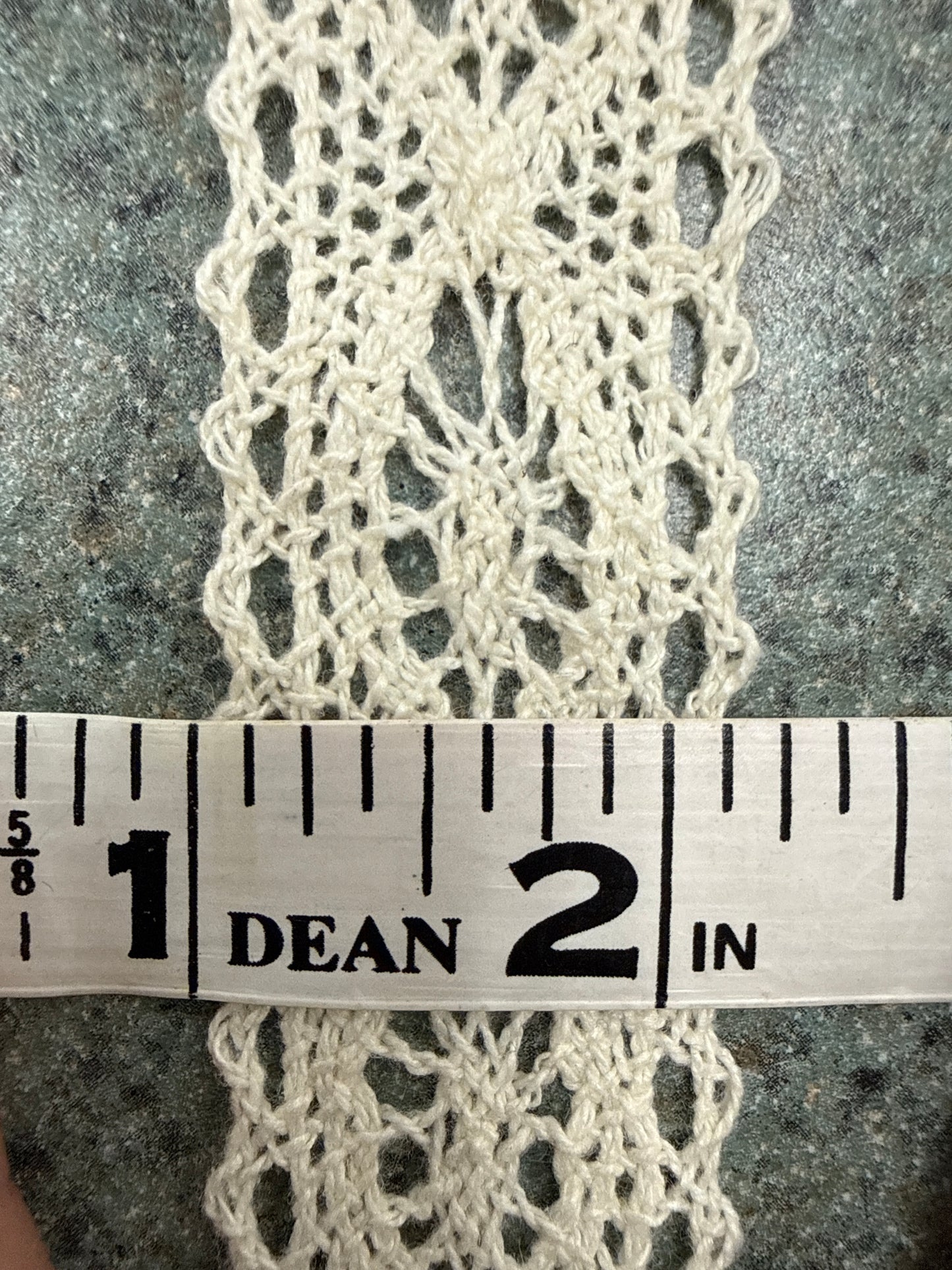 Ivory Cotton Crochet Trim 1 1/8”