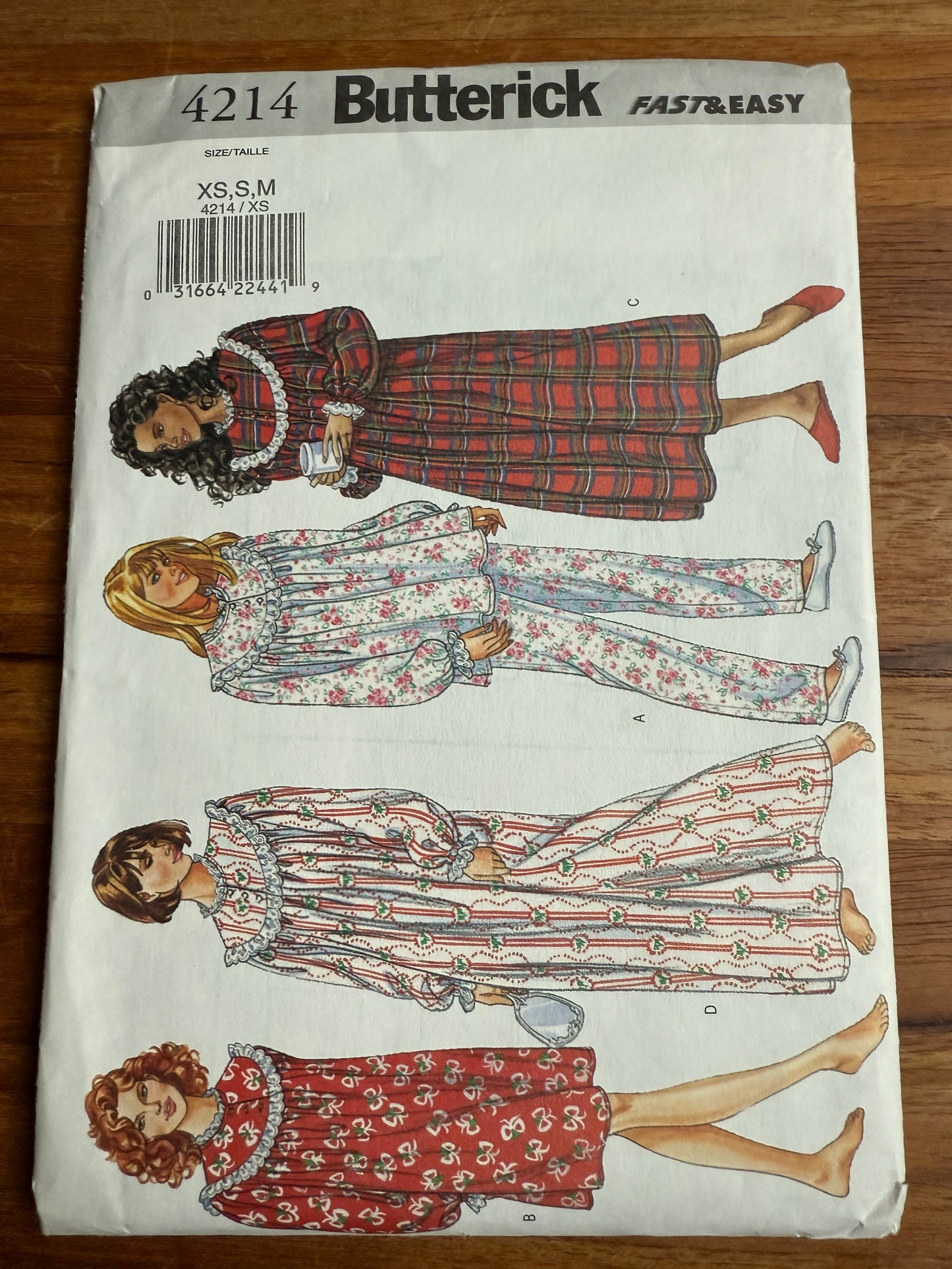 4214 Butterick Pajama Pattern SZ xs-s-m