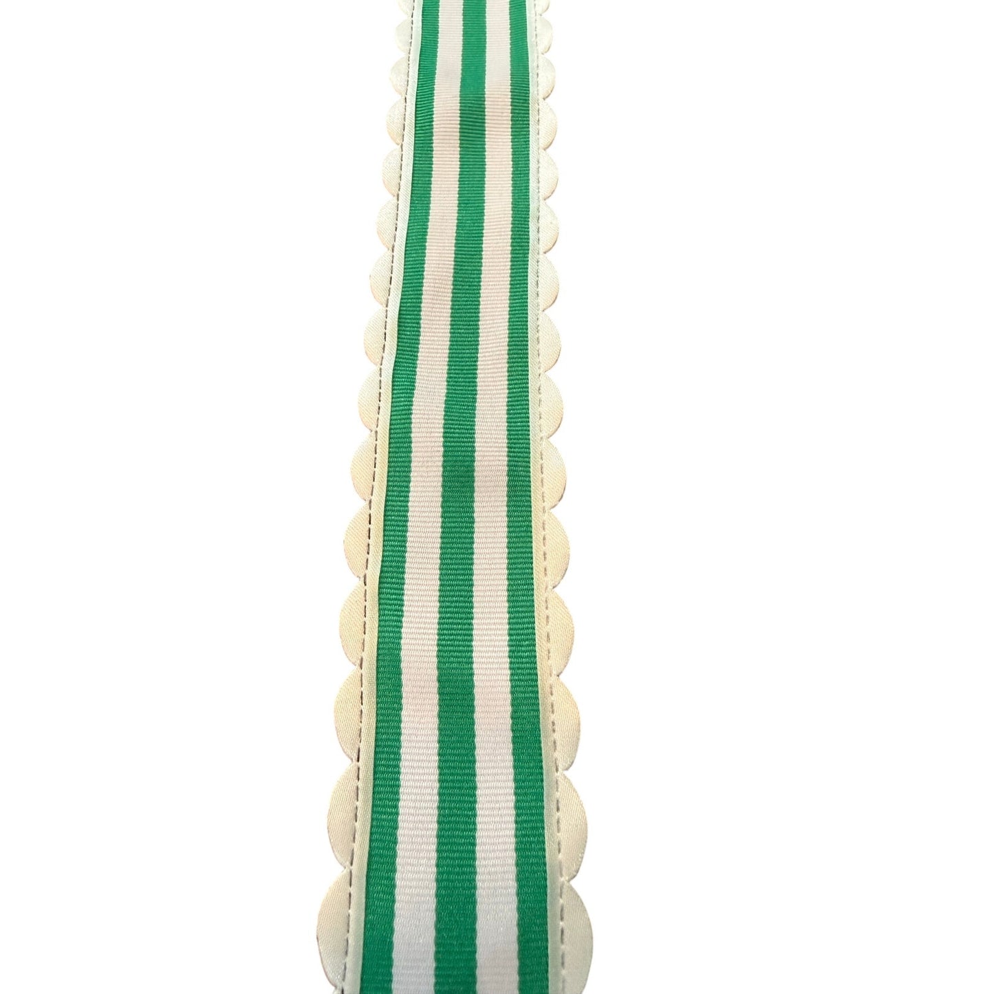Draper James Ribbon - Green Stripes/White Ruffles