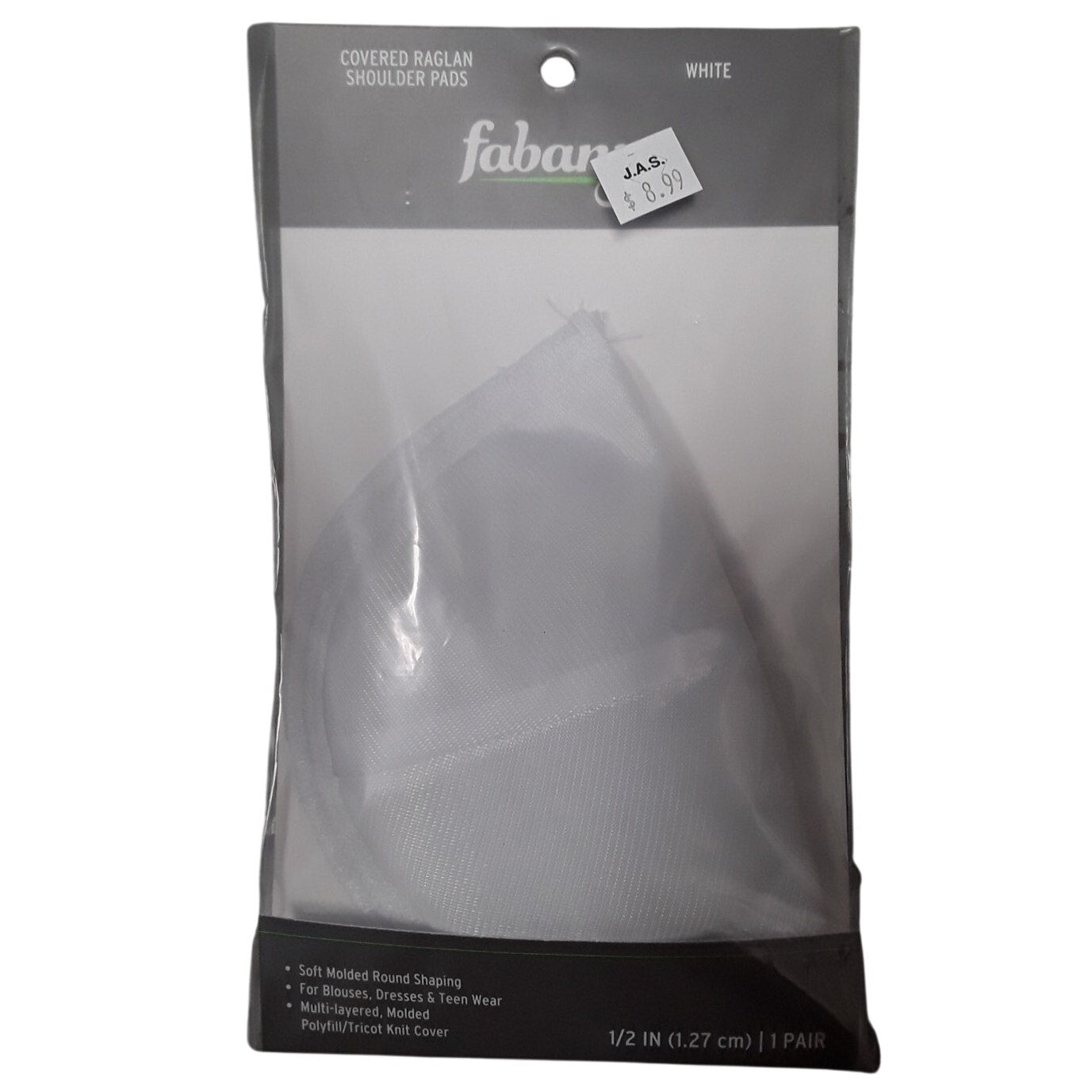 Fabany Covered Raglan Shoulder Pads 1/2"