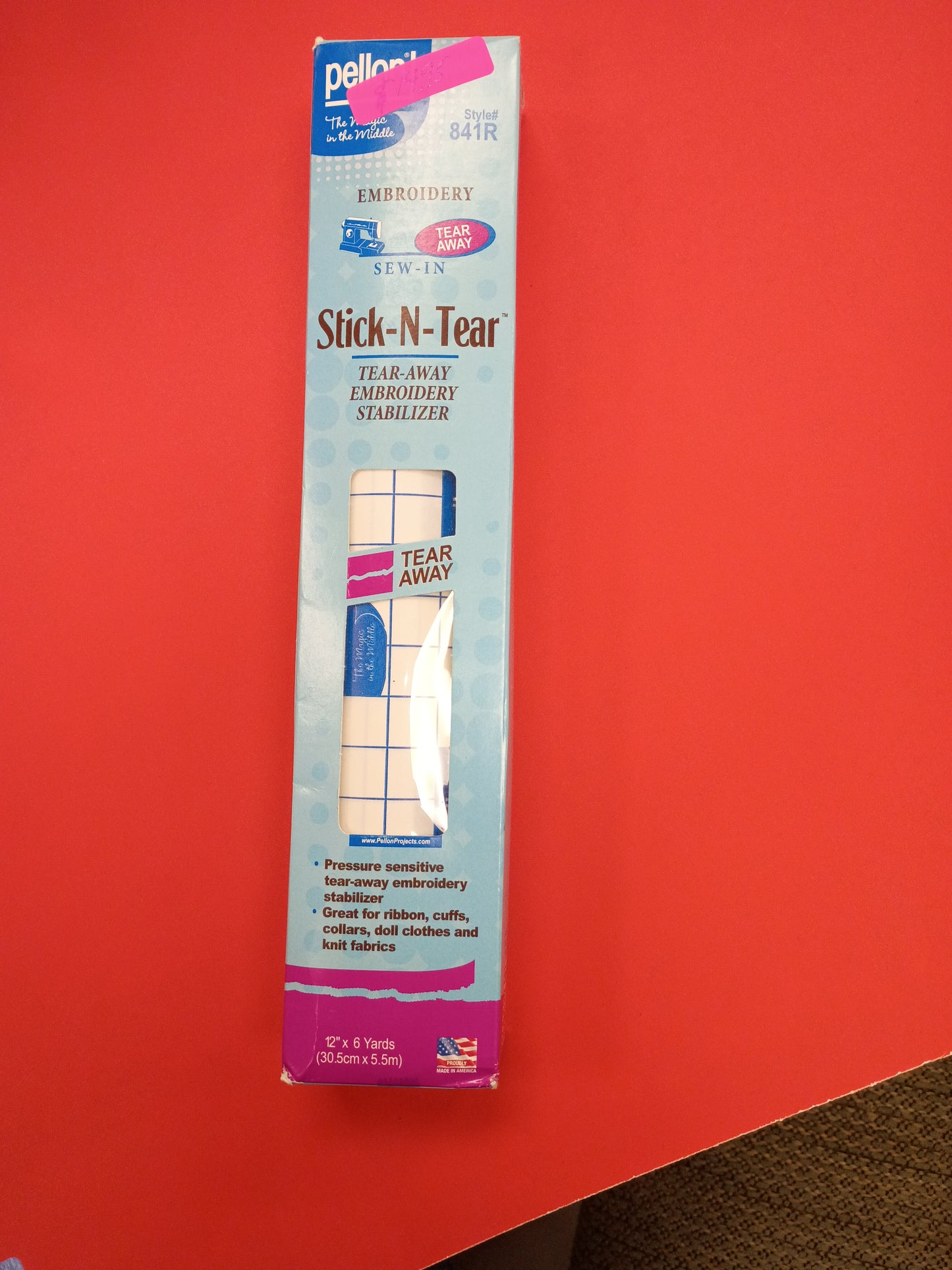 Embroidery stabilizer 12 x 6 yards