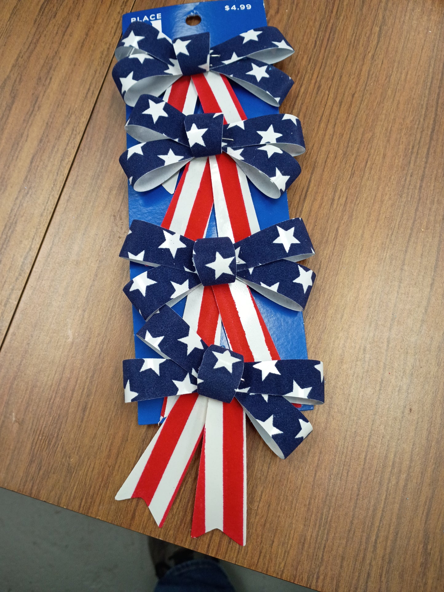Fourth of July bow (sm))stars and strips