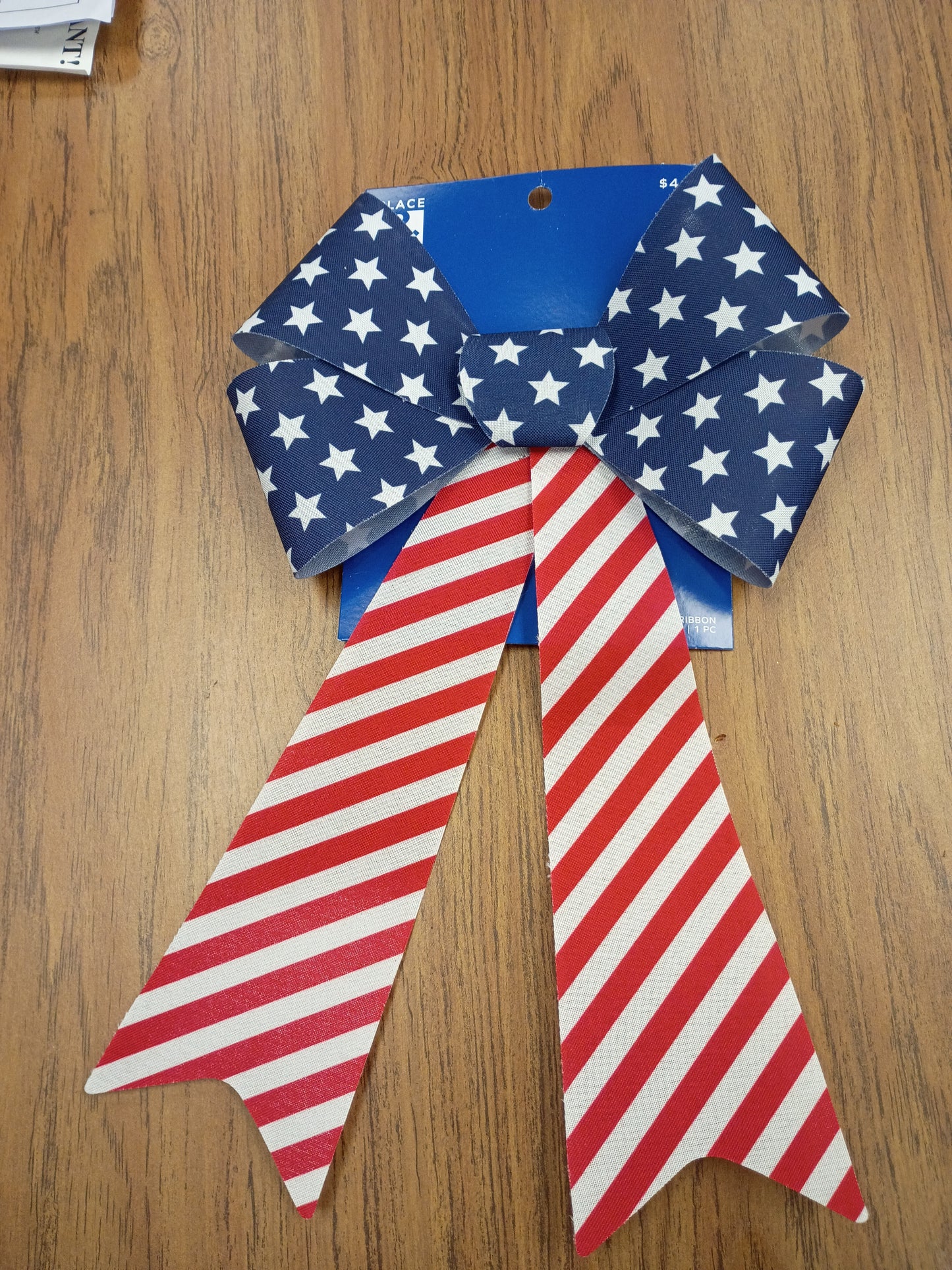 Fourth of July bow (lg stars and strips)