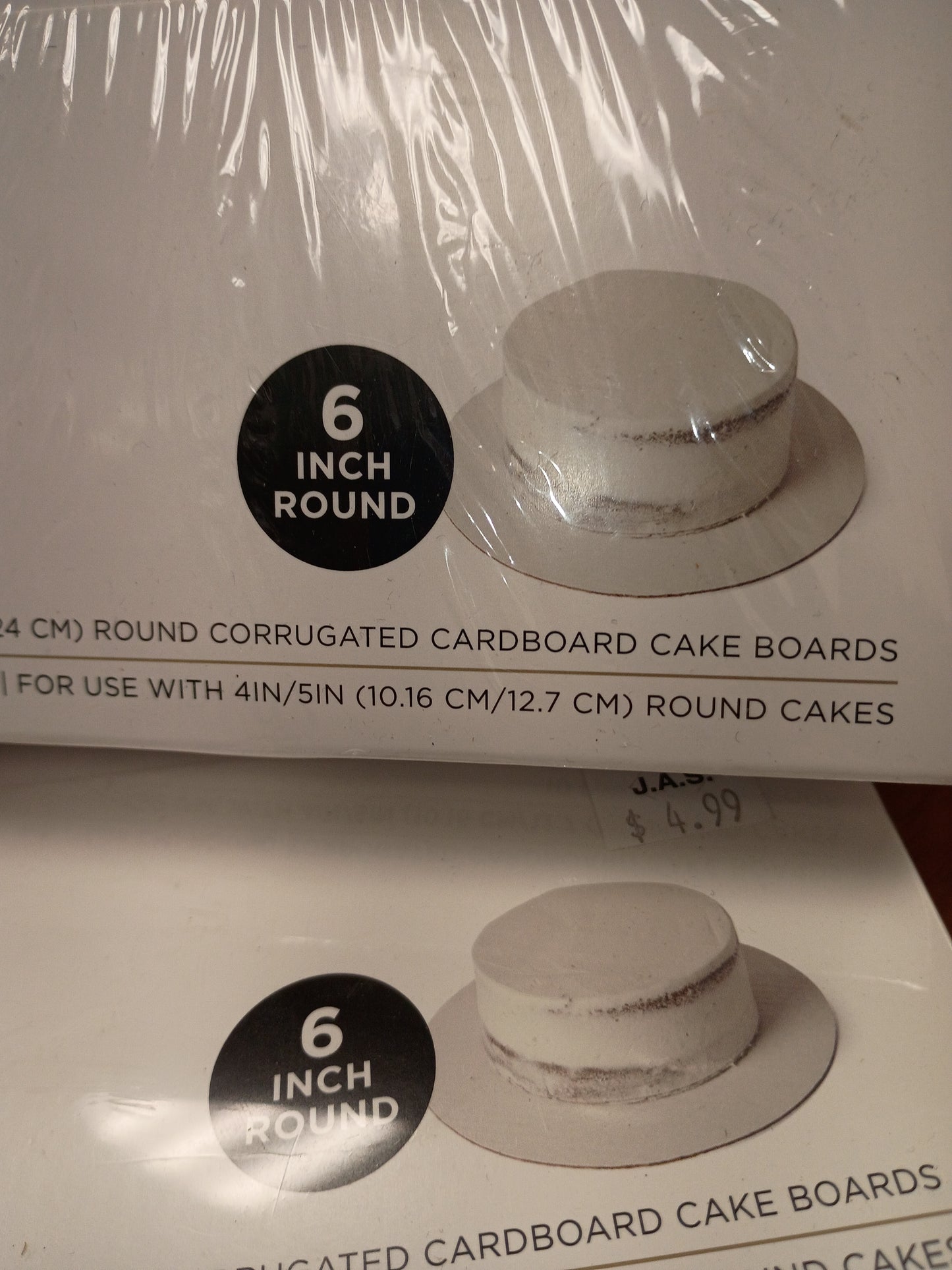 7)Cake board 6in round
