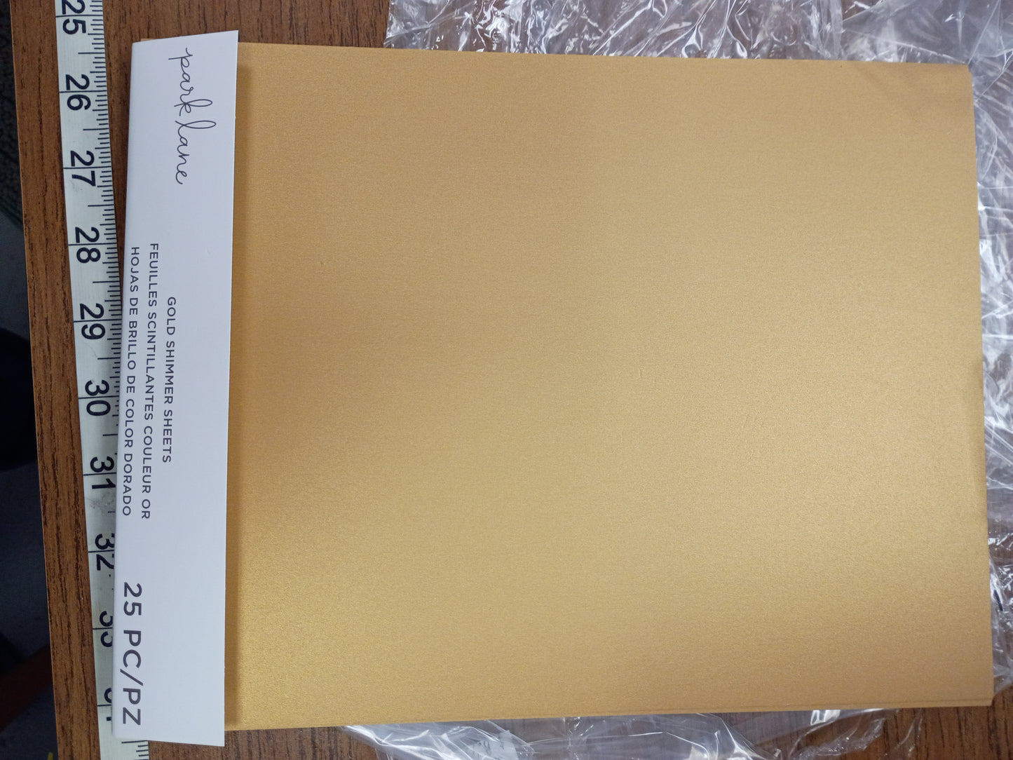 Gold shimmer card stock