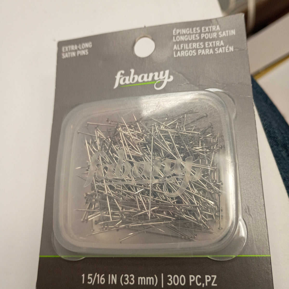 Extra long satin pins 1 5/8 inch