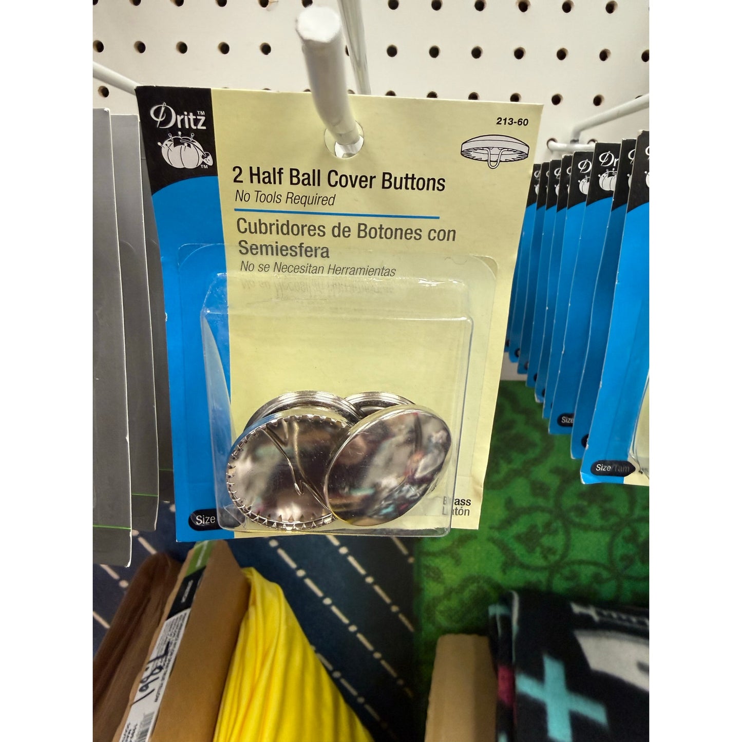 Dritz 2 Half Ball Cover Buttons 
1 1/2”