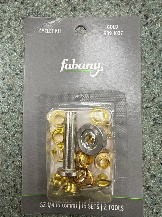 Eyelet Kit Gold 1/4”