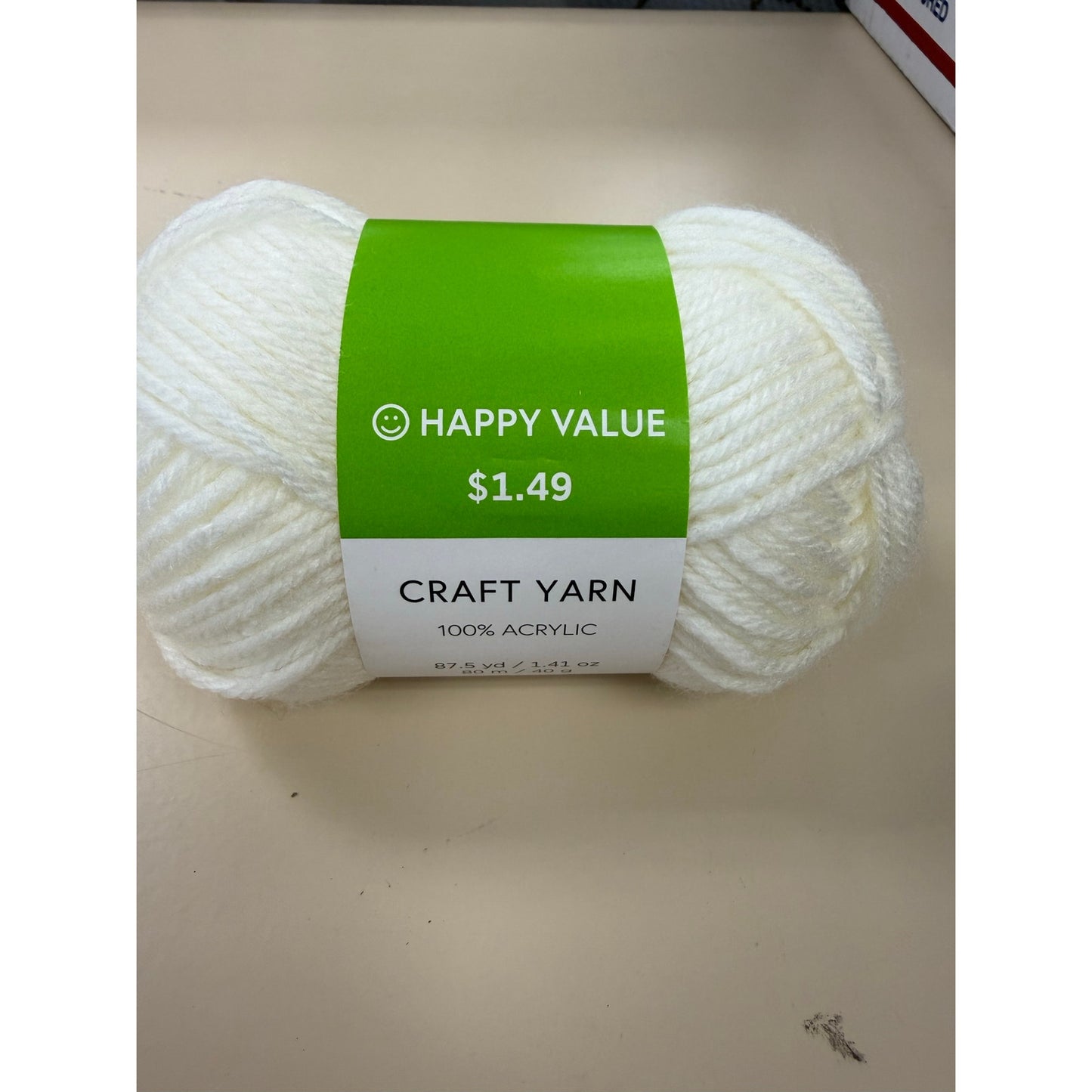 Happy Value Craft Yarn Ivory