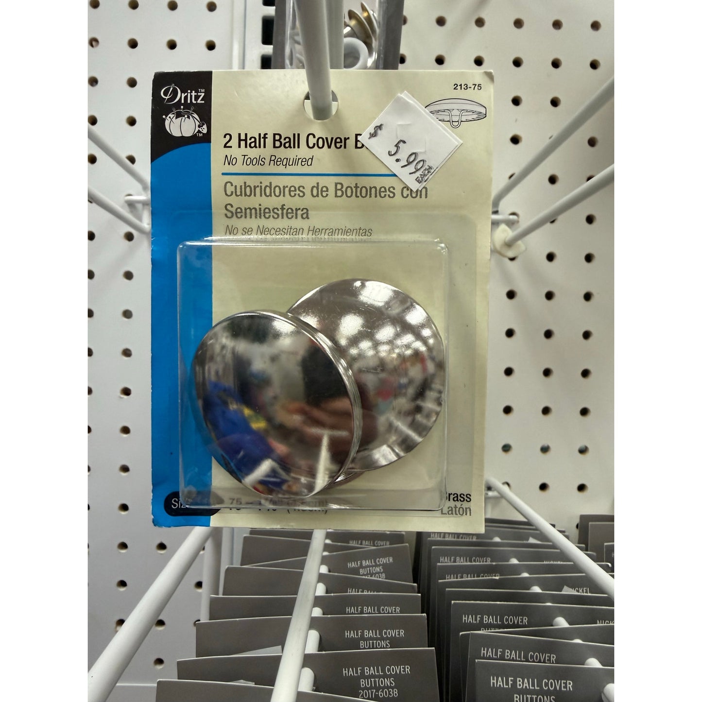 Dritz 2 Half Ball Cover Buttons
1 7/8” (4.8cm)
