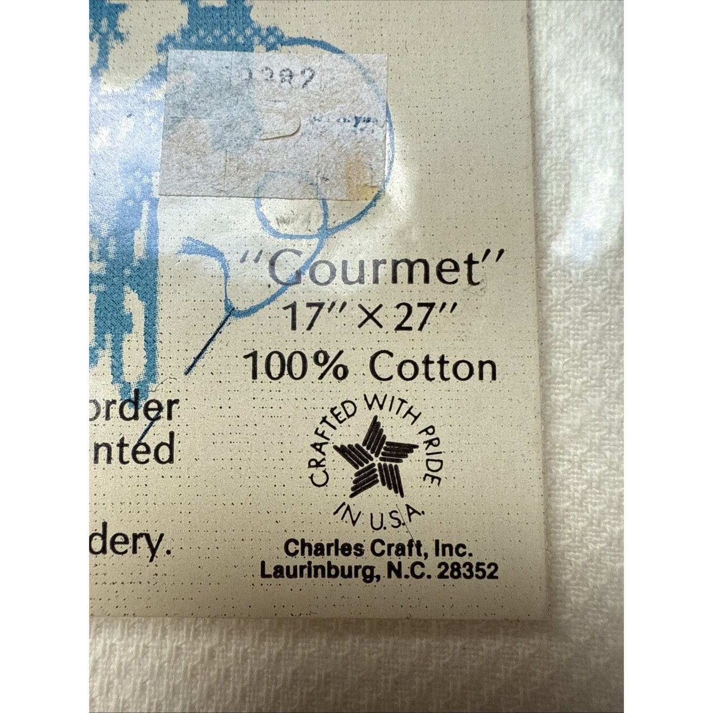 Charles Craft Huck Towel Off White