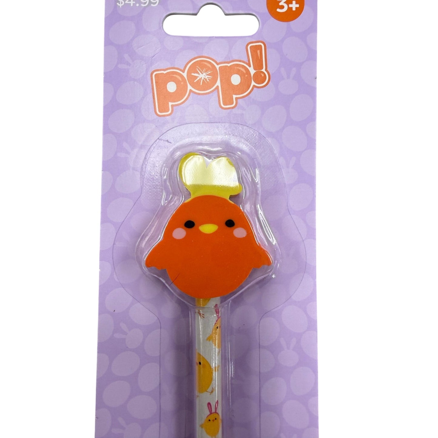 Easter pencil w/ orange chickadee