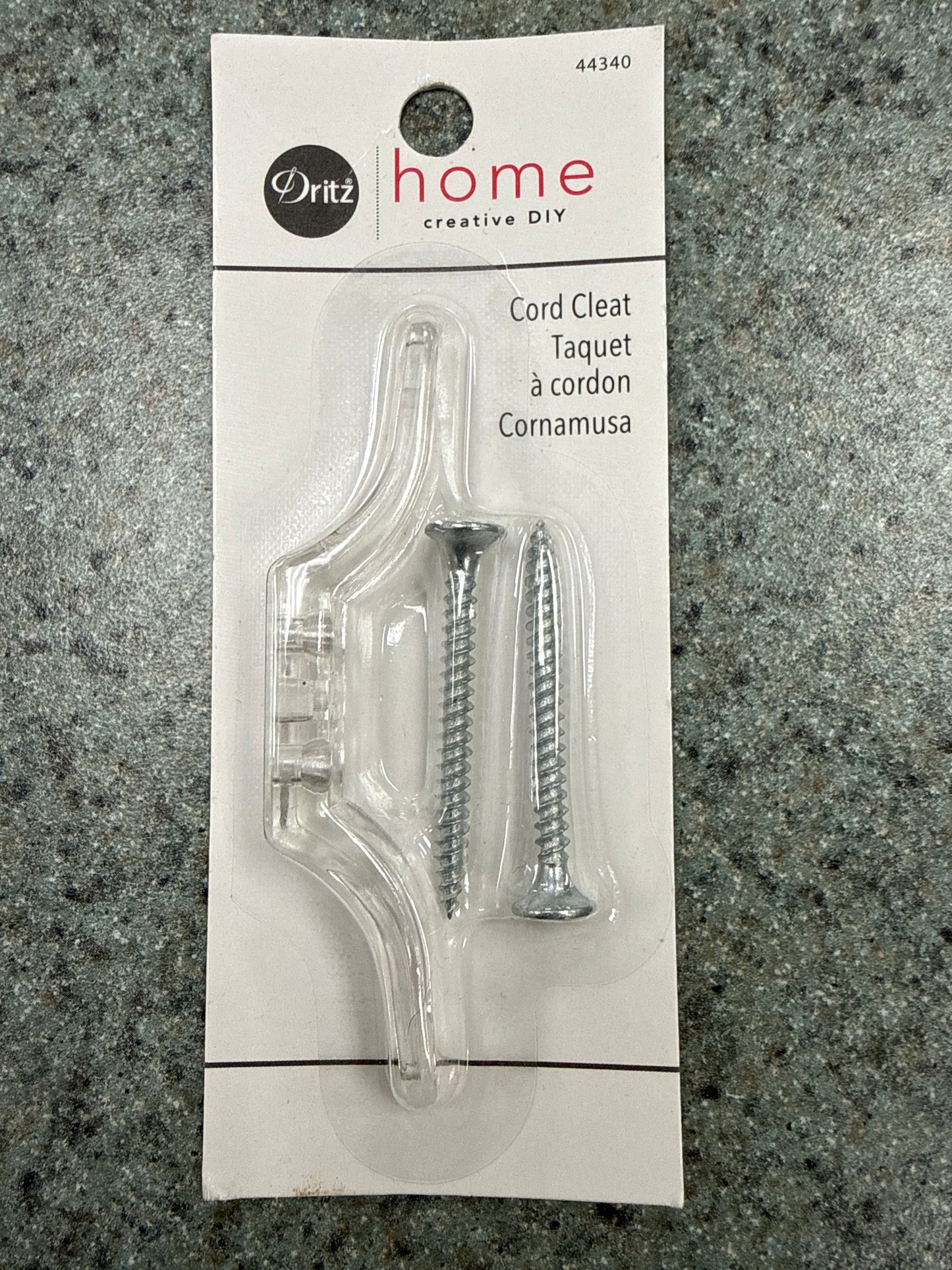 Dritz Home Creative DIY 3” Clear Cord Cleat