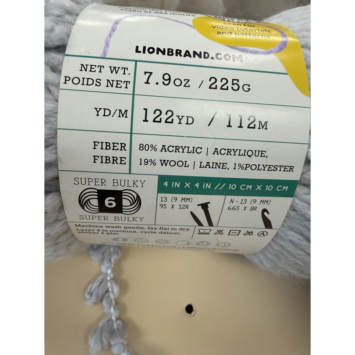 Lion Brand Insta-Knit Yarn Forever and a Grey