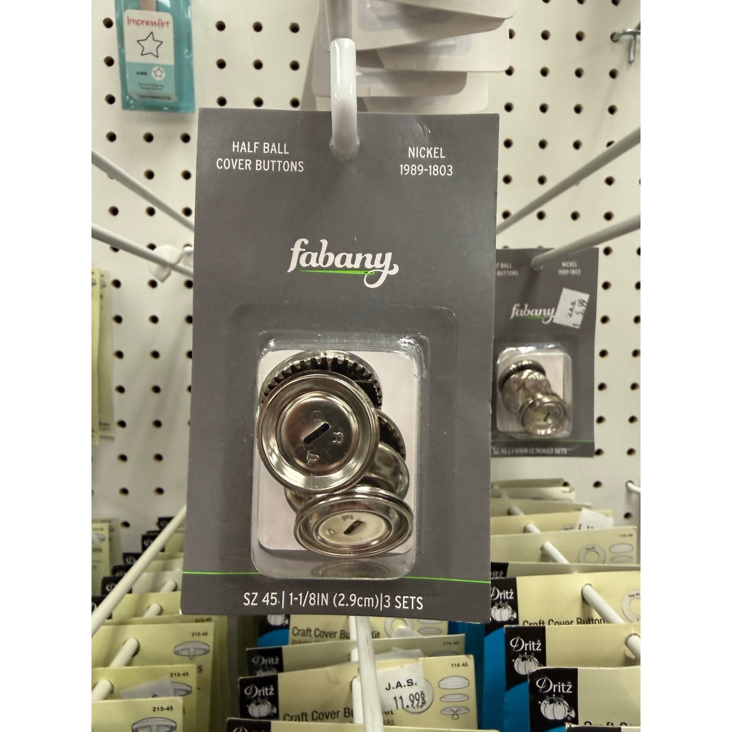 Fabany Half Ball Cover Buttons 1 1/8” (2.9cm)