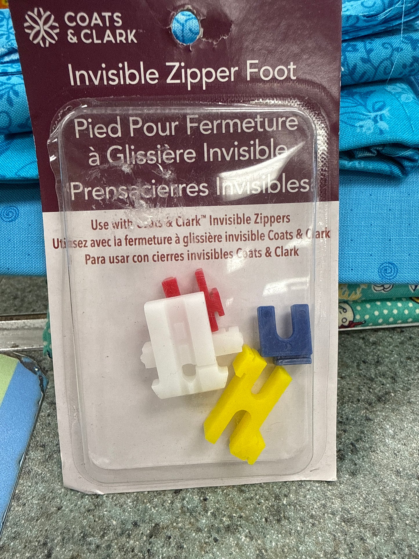 Coats & Clark Invisible Zipper Foot 4 Piece Set