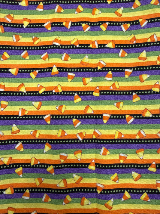 Debbie Mumm Halloween Candy Corn Stripe Cotton Fabric