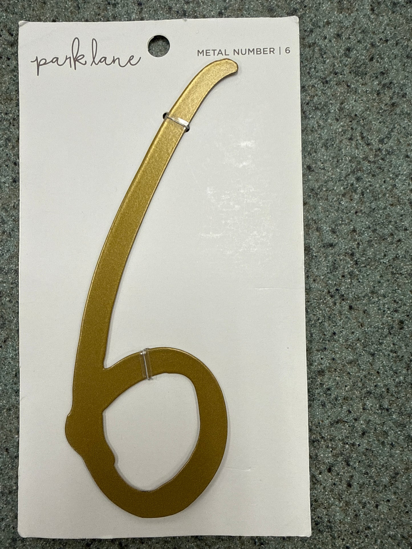 Park Lane Gold Metal House Numbers & Letters