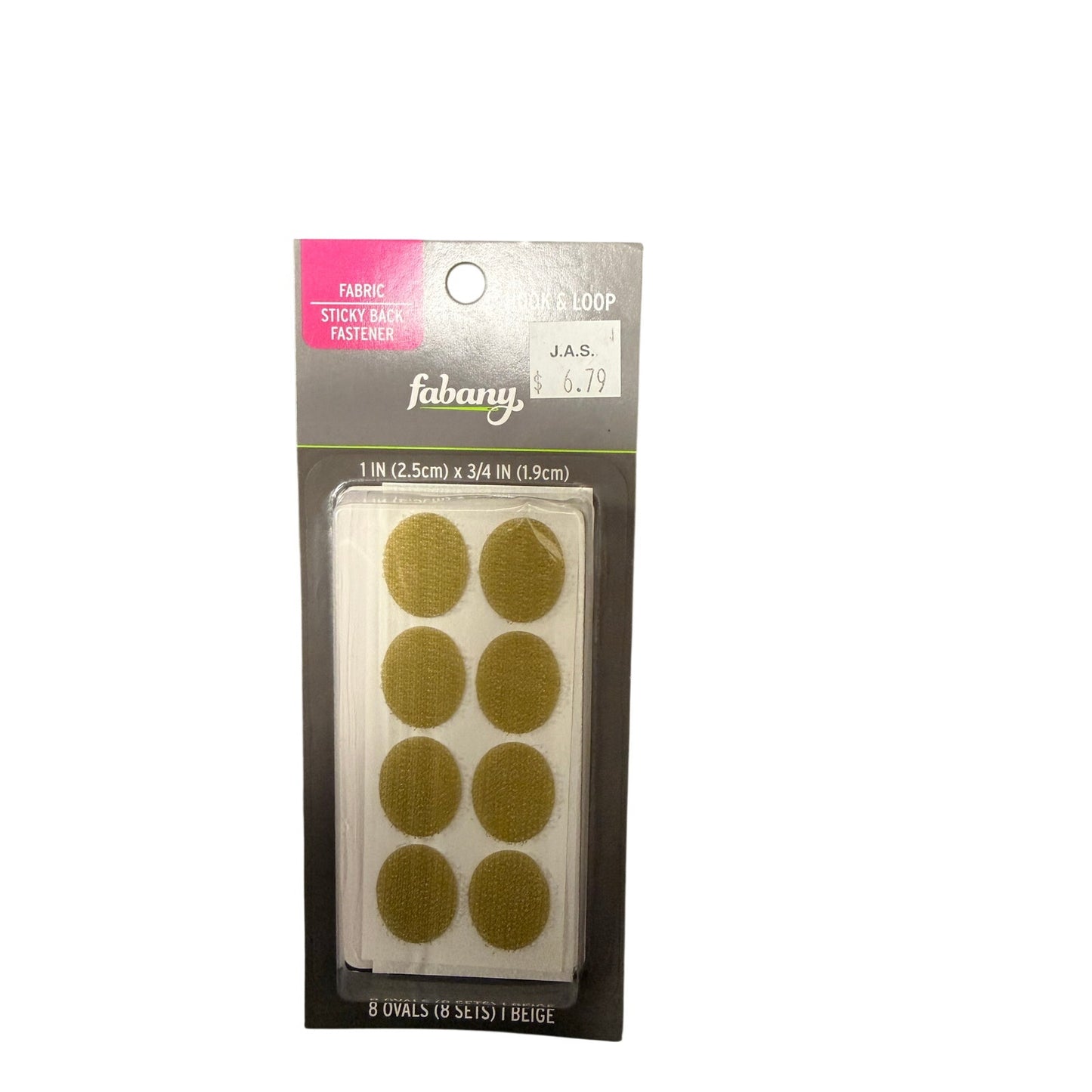 Sticky Back Hook & Loop 1" x 3/4" Oval