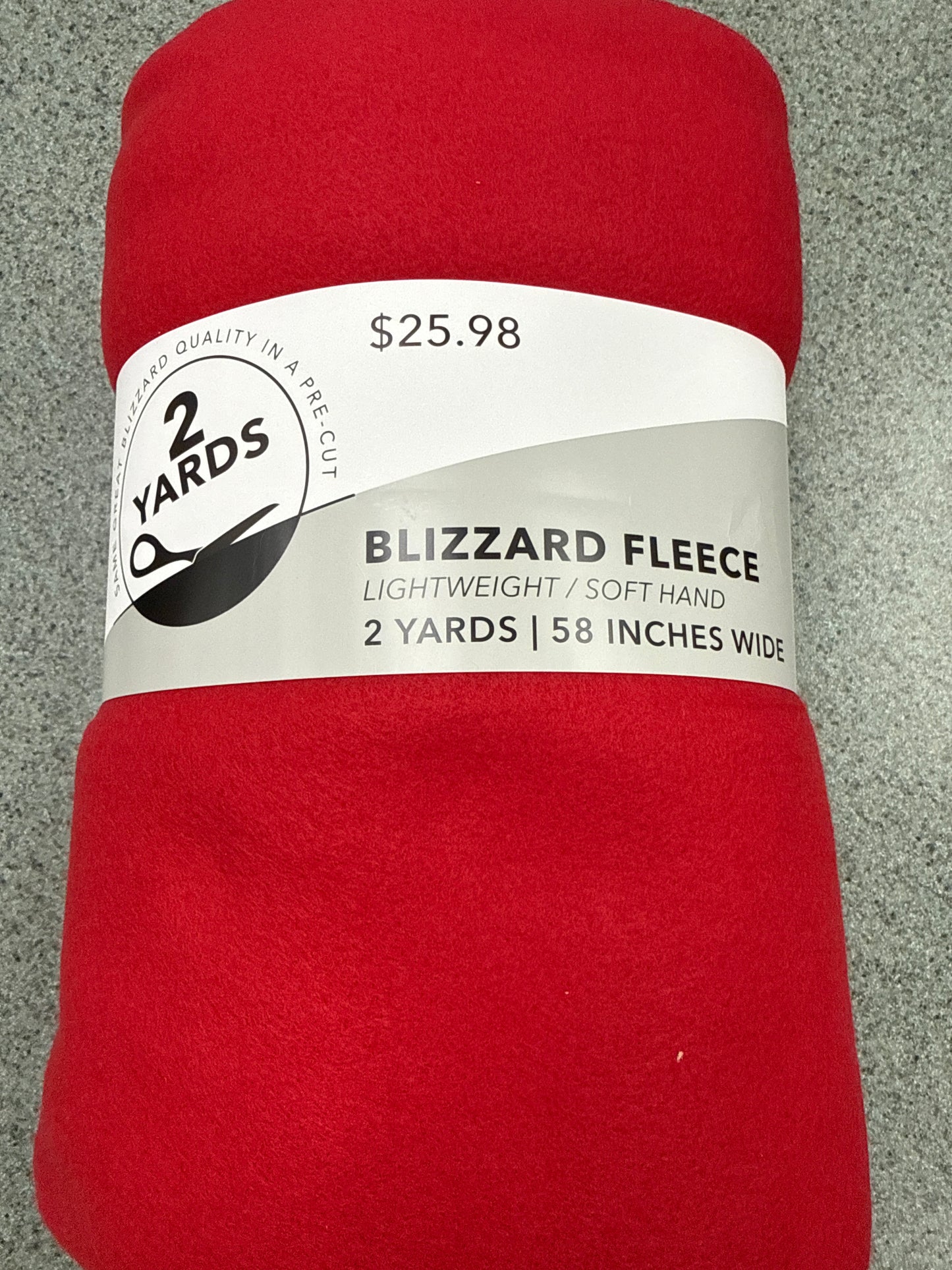 Blizzard Fleece Lightweight/Soft Hand 2 yards, 58” width