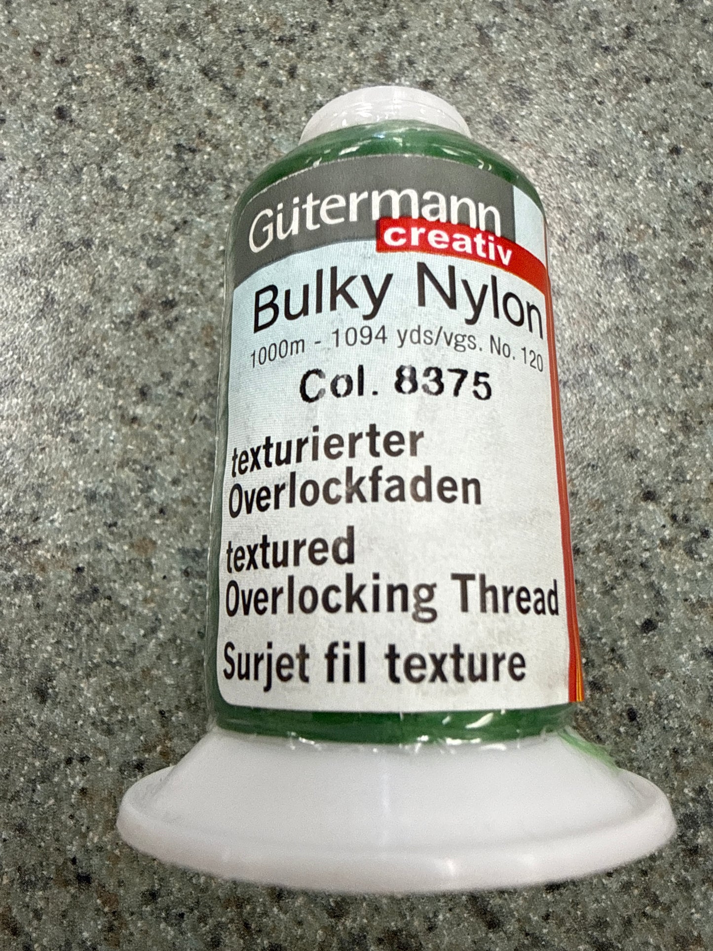 Gutermann Bulky Nylon Thread – 8375/Emerald 1000m
