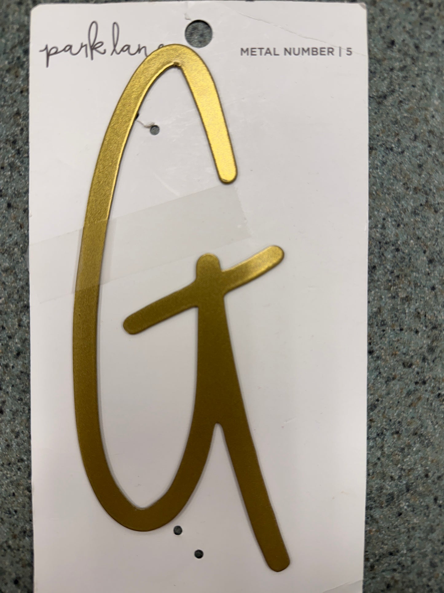 Park Lane Gold Metal House Numbers & Letters