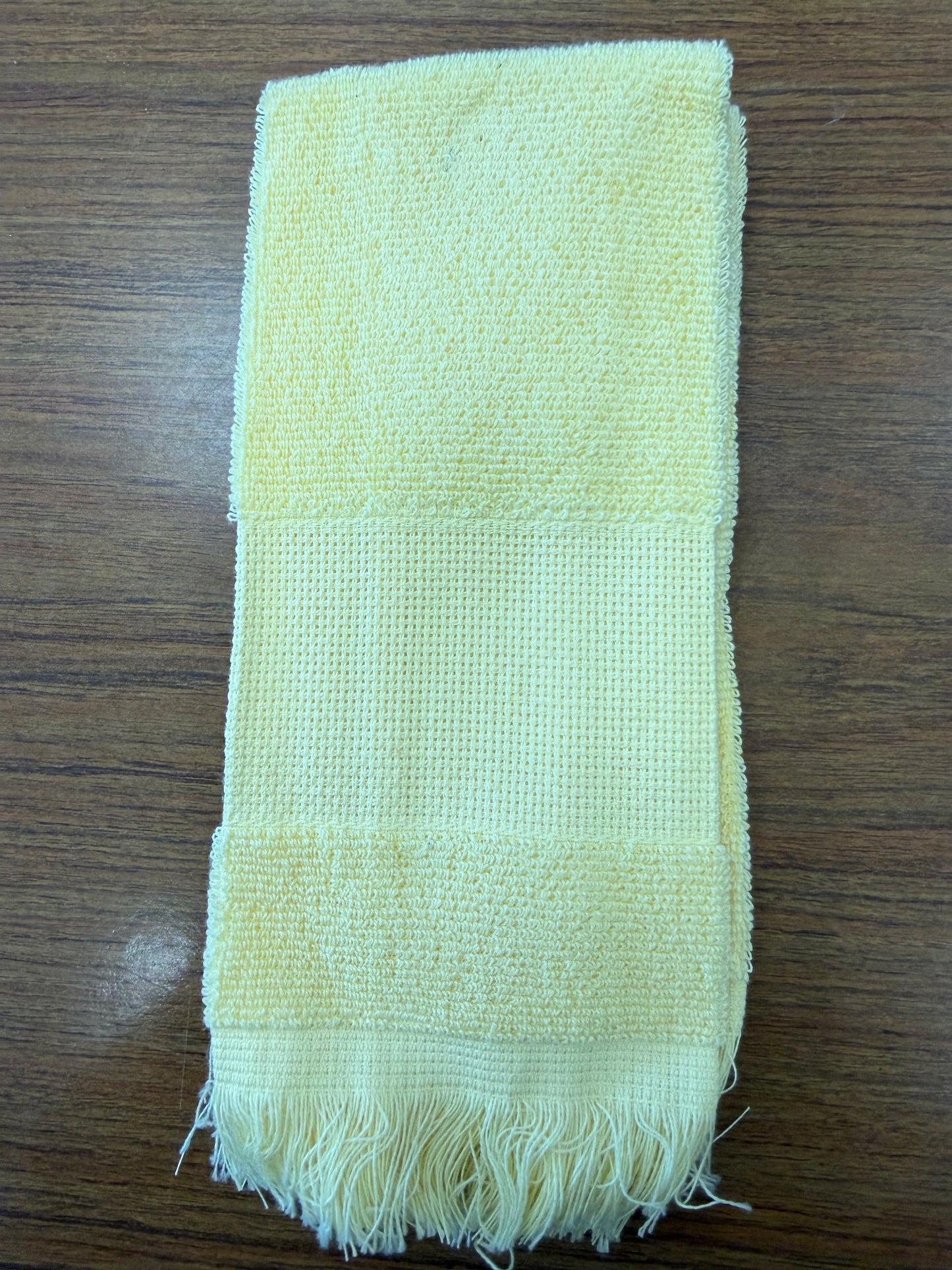 Finger towel with Crosstitch band 14 count - color options, yellow, pink or red