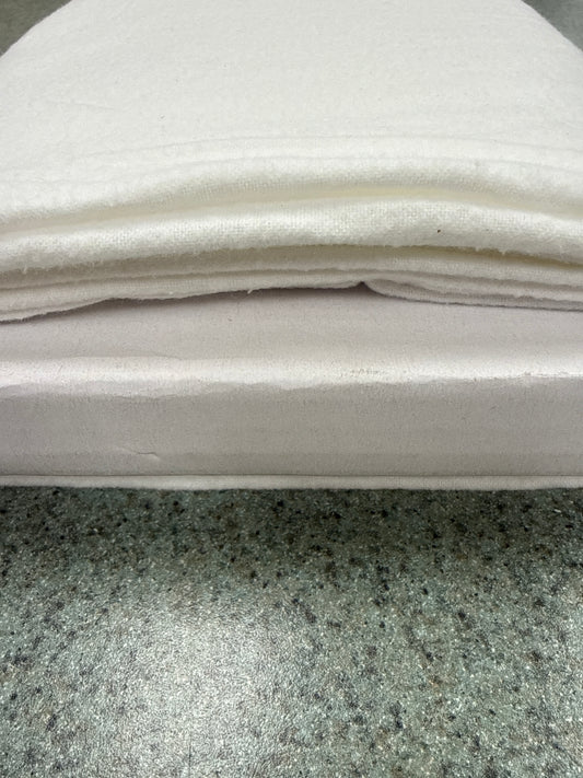 White Cotton Flannel BTY