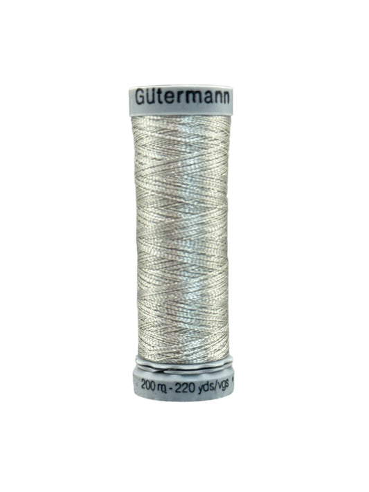 Gutermann Embroidery Thread – 9901/White Gold Metallic