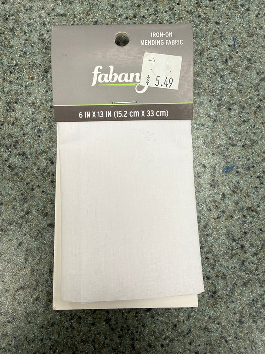 Fabany Iron-On Mending Fabric - white