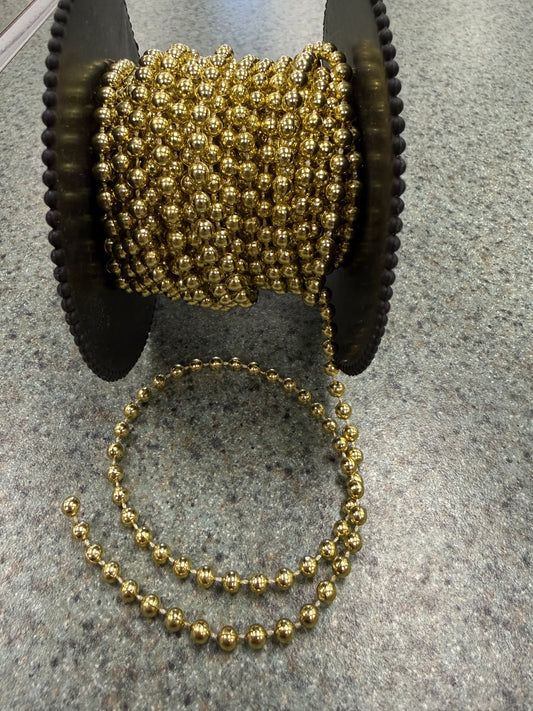 Gold Bead Garland, 4 mm