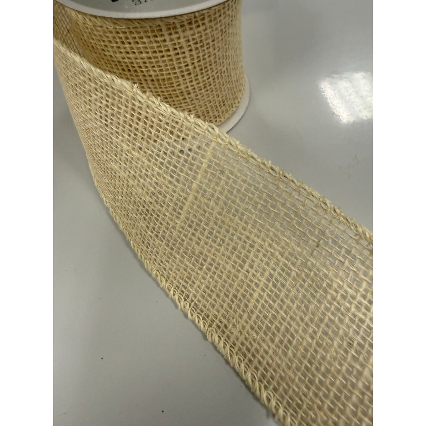 Decorative Wire Edge Ribbon Natural
