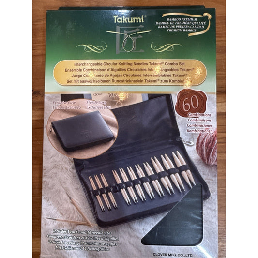Clover Interchangeable Circular Knitting Needles Takumi Combo\ Set