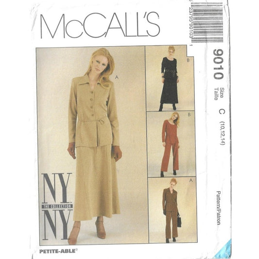 McCall's Vintage Sewing Pattern 9010 FF/CU Women's Sizes 10,12,14 Petitable