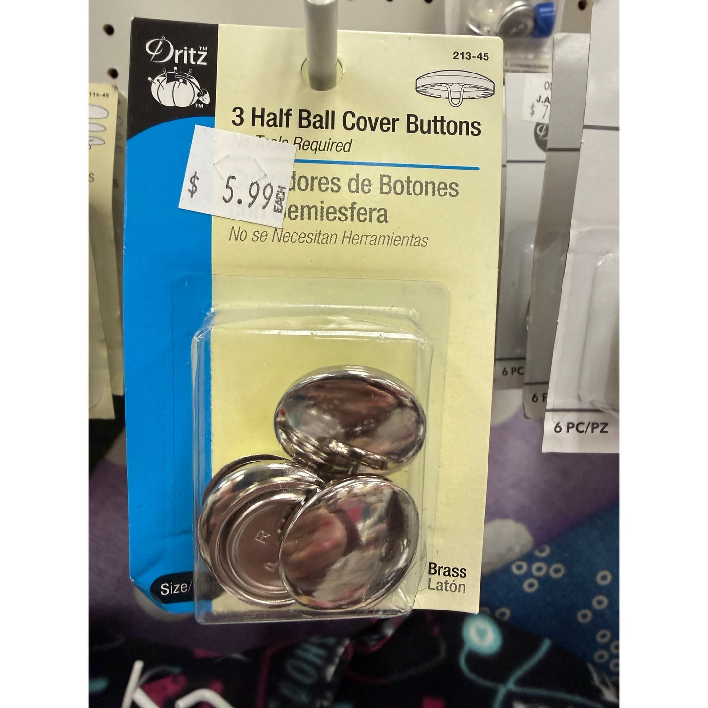 Dritz 3 Half Cover Buttons