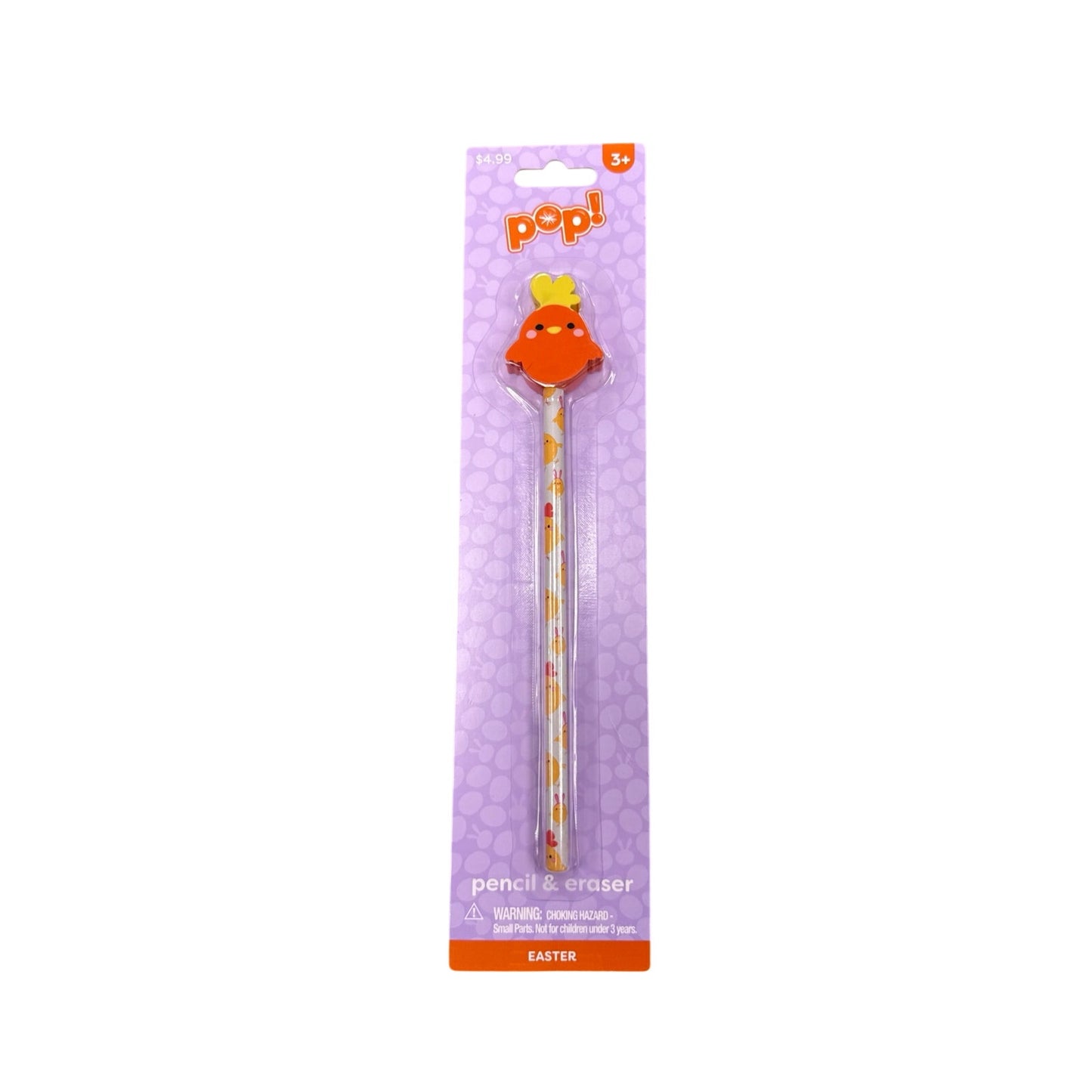 Easter pencil w/ orange chickadee