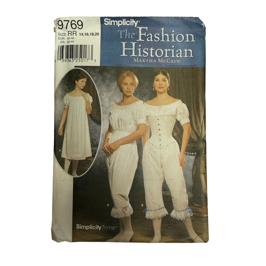 Simplicity 9769 Vocal War Undergarments. Size 14-20