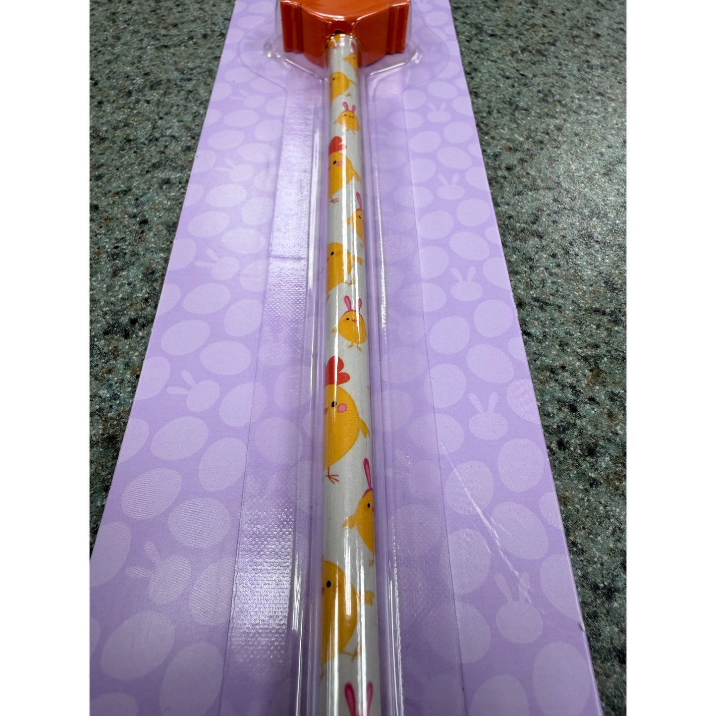 Easter pencil w/ orange chickadee