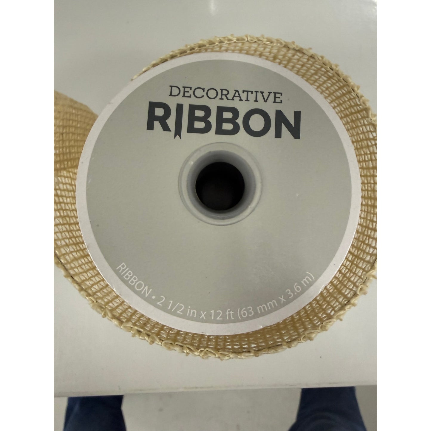 Decorative Wire Edge Ribbon Natural