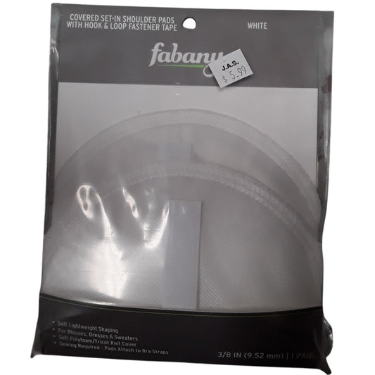 Fabany Covered Set-In Shoulder Pads With Hook & Loop Fastener Tape