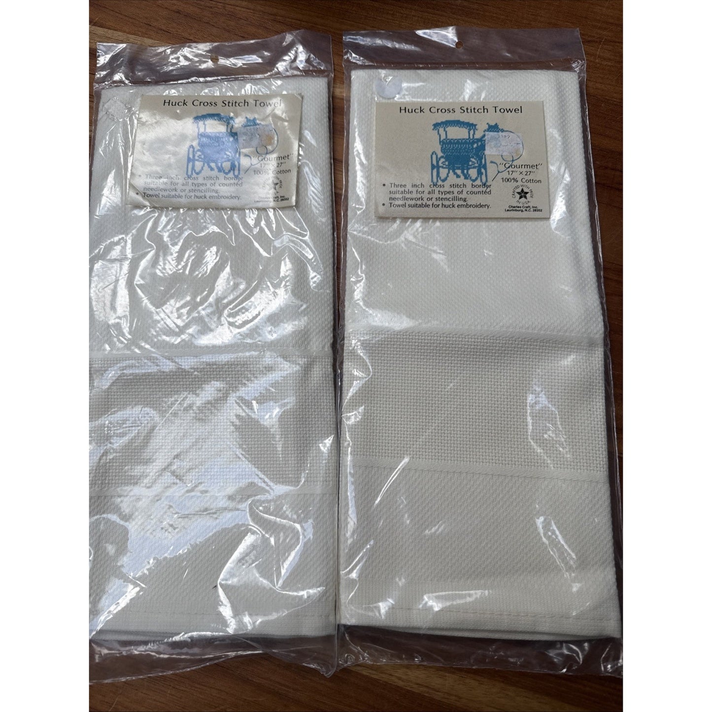 Charles Craft Huck Towel Off White