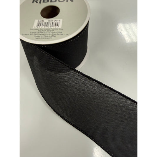 Decorative Wire Edge Ribbon Black