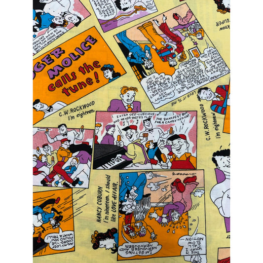 Vintage Concord  comic strip fabric