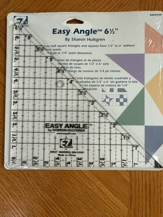 Easy Angle 6 1/2” Quilting Template Rulers for Angles Sharon Hultgren